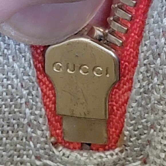 GUCCI Micro Guccissma GG Bree Sun Orange Leather Satchel Handbag - Picture 13 of 13